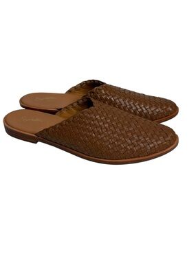SEYCHELLES Braided Slip-On Flat Mules in Brown $119 Retail